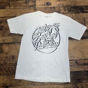 Vintage Graphic T-Shirt Just Another Day In Paradise White‎ Tee 808 Houston